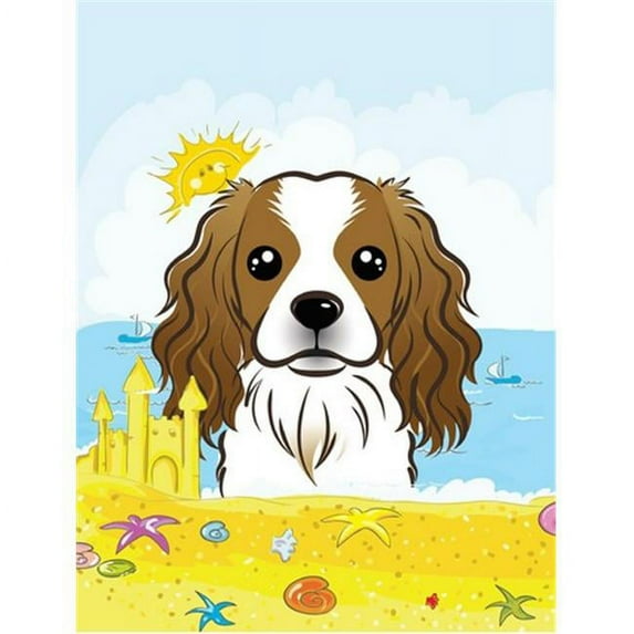 Cavalier Spaniel Summer Beach Flag Garden