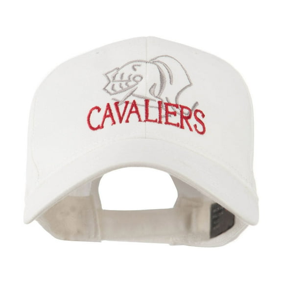 Cavaliers Mascot Embroidered Cap - White OSFM