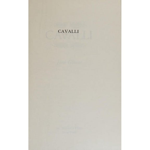 Pre-Owned Cavalli (Hardcover) 9780312125462