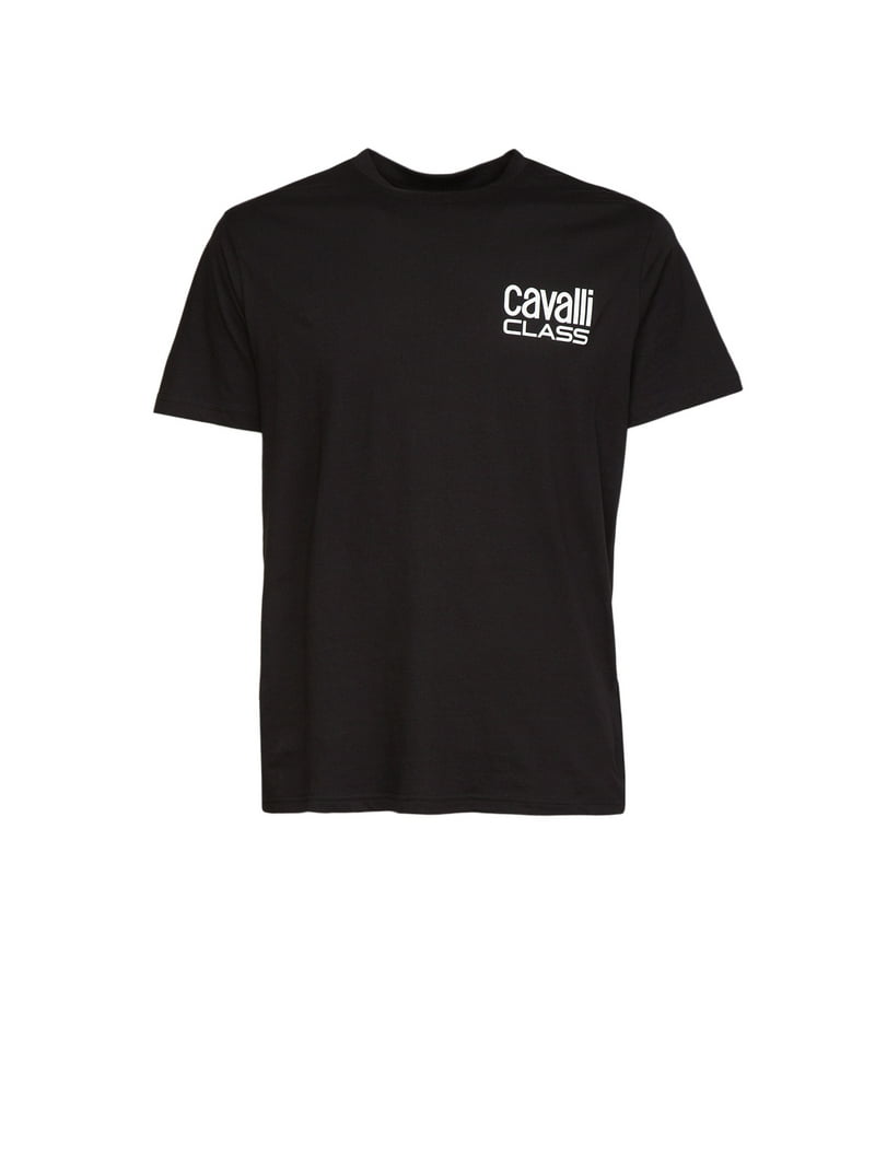 CAVALLI CLASS Tシャツ Cavalli Class Black Cotton Men T-Shirt - Walmart.com