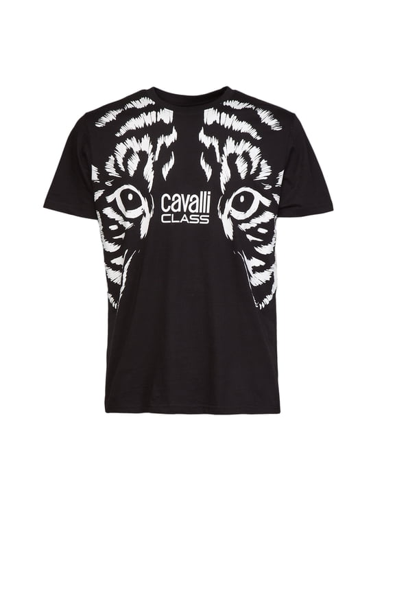 Black Tiger Eyes Print Fashion T-Shirt-XL for mens