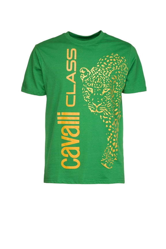 Brilliant Green Signature Leopard Print Fashion T-Shirt-XXL for mens
