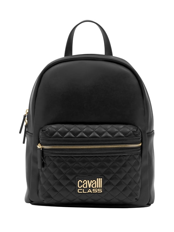 Cavalli Class LIVORNO Black Medium Fashion Backpack for womens