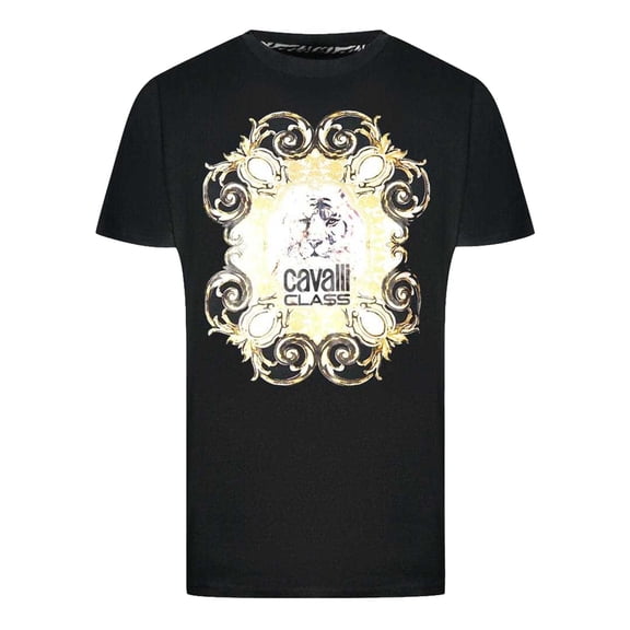 Cavalli Class Mens Tiger Emblem T-Shirt
