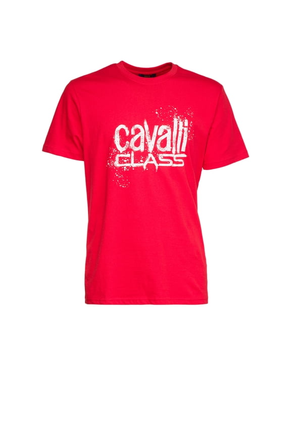 Red Spray Print Signature Fashion T-Shirt -XXL for mens