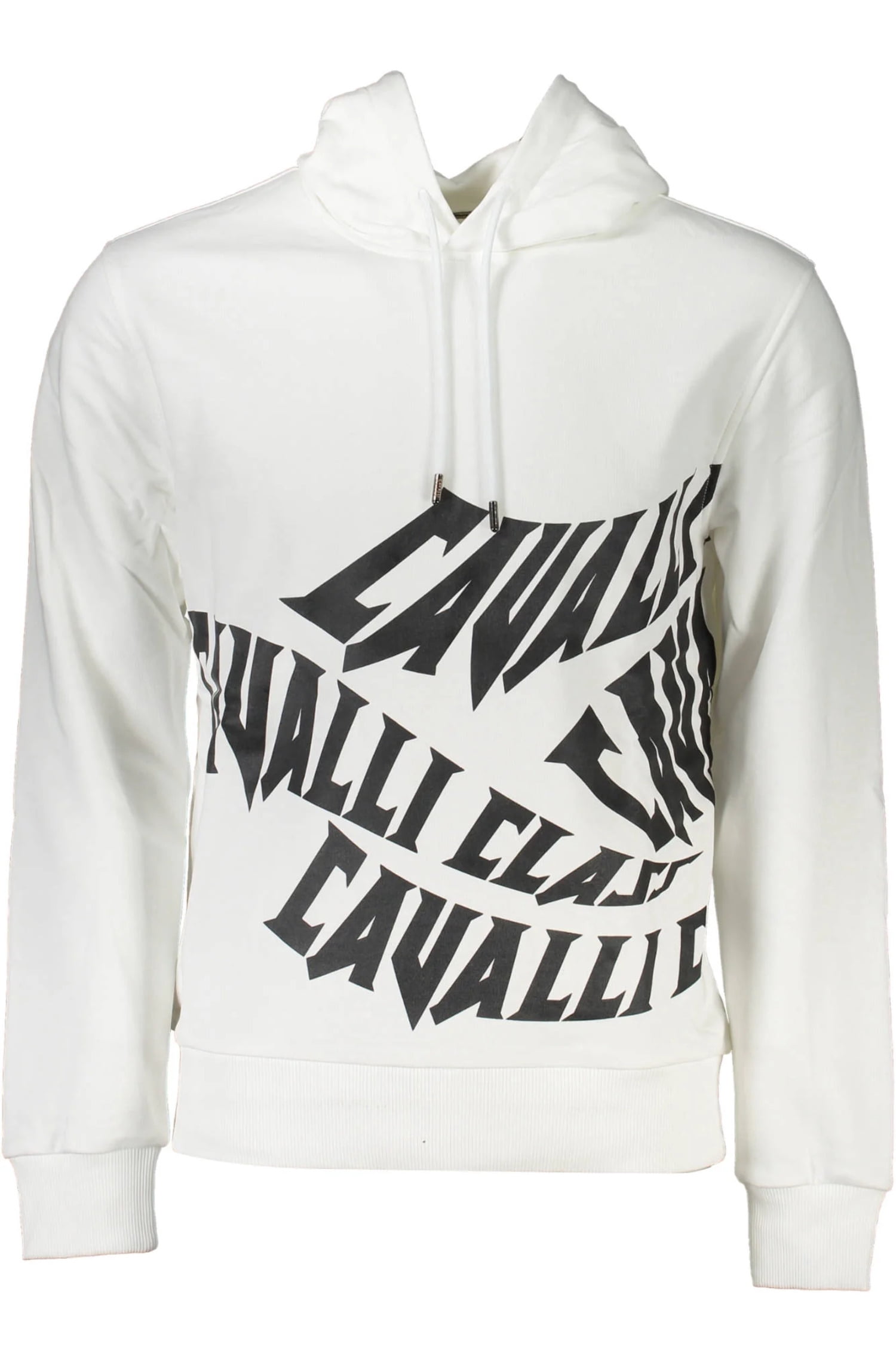 Cavalli Class Bianco Cotton Men Sweatshirt