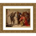 thumbnail image 1 of Cavallino, Bernardo 18x15 Gold Ornate Wood Framed with Double Matting Museum Art Print Titled - The Shade of Samuel Invoked by Saul, 1 of 4