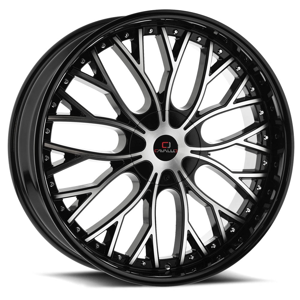 Cavallo Clv-33 18X8 4X100 4X114.3 +35 Cb 74.1 Gloss Black & Machined