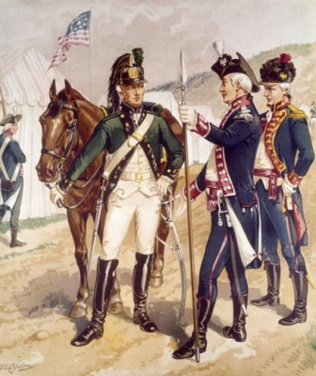 Cavalry Infantry Artillery (1799-1802) Ogden Henry Alexander (1856-1936American) Canvas Art - Henry Alexander Ogden (18 x 24)