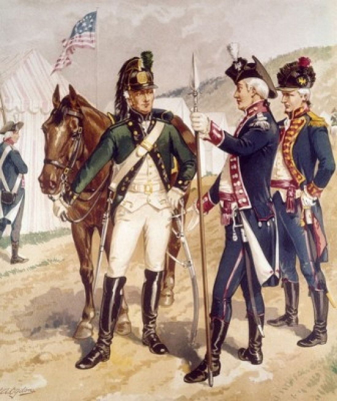 Cavalry Infantry Artillery (1799-1802) Ogden Henry Alexander (1856-1936American) Canvas Art - Henry Alexander Ogden (24 x 36)