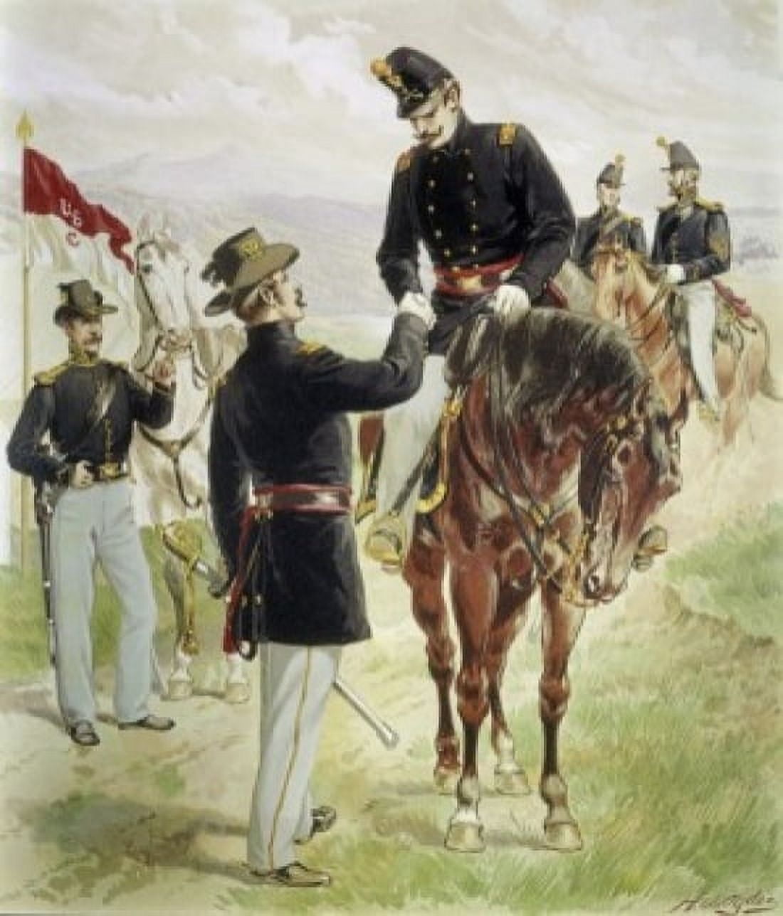 Cavalry and Dragoons (1855-1858) Henry Alexander Ogden (1856-1936 American) Canvas Art - Henry Alexander Ogden (24 x 36)