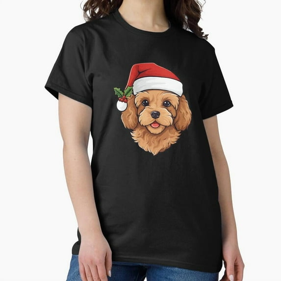 Cavapoo And Cavoodle Christmas Gold Funny Dog Lover Pet Holiday Gift G16946 Unisex T-Shirt, Up to Size 5XL