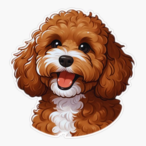 Cavapoo Cavoodle Cockapoo Puppy Er, Phone Decal Water Bottle Stickers Car Decals, Funny Birthday Gift