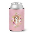 thumbnail image 1 of Cavapoo Pink Flowers Can or Bottle Hugger, 1 of 5