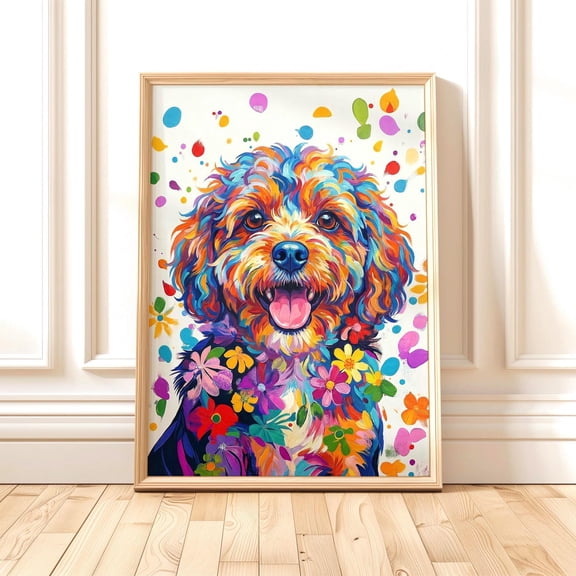 Cavapoo Pop Art Dog Wall Art Home Decor