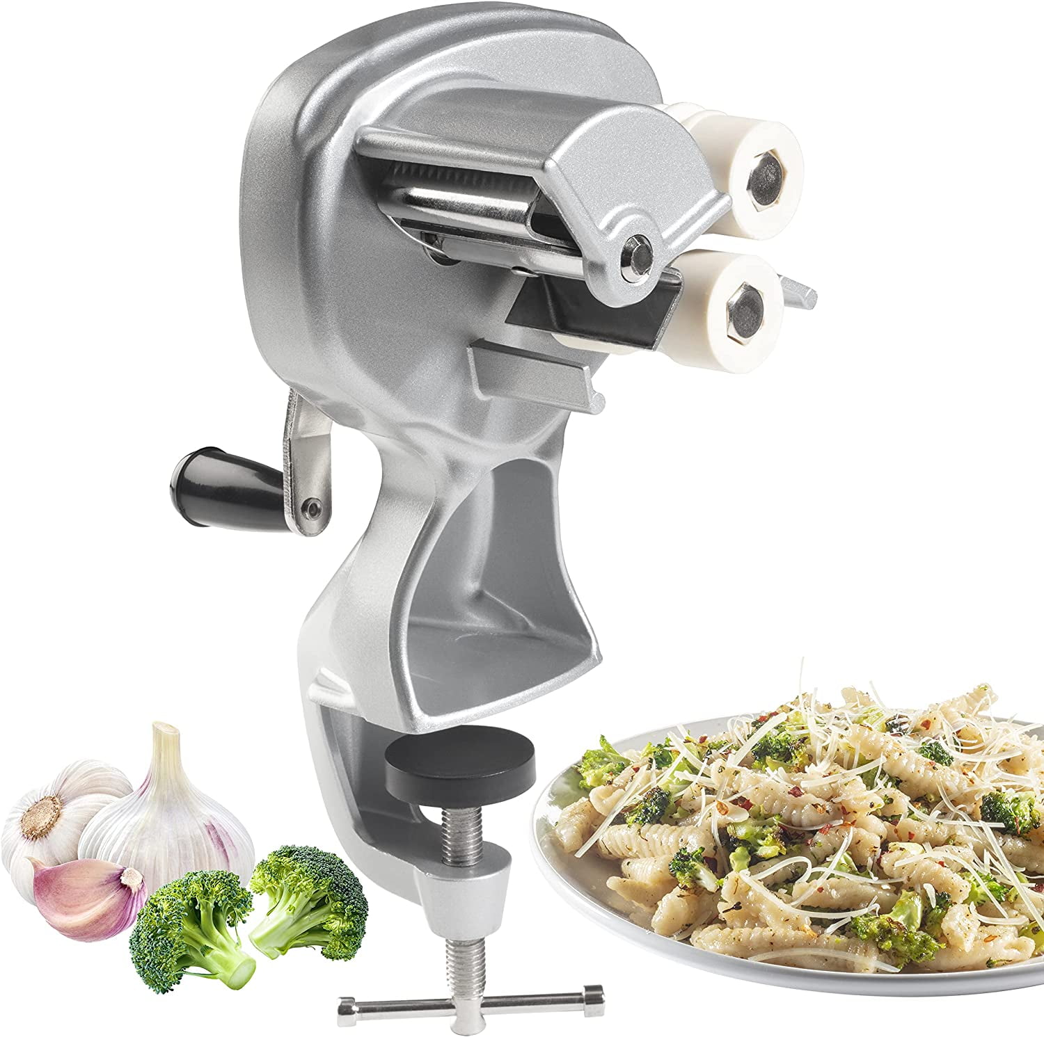  Cavatelli Maker Machine, Manual Pasta Maker Machine for  Authentic Italian Pasta, Stainless Steel Noodle Makers, Portable Hand  Cranking Noodles Pressing Machine for Kitchen : Home & Kitchen