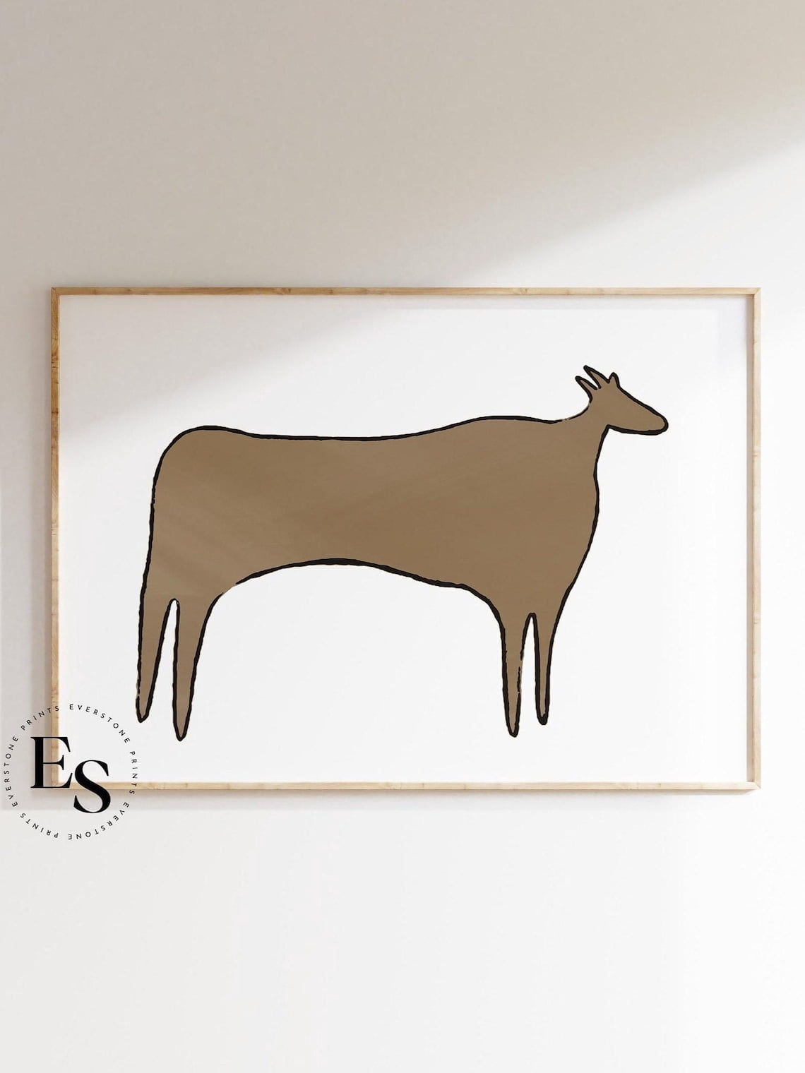 Cave Animal Drawing Stone Age Wall Art Prehistoric Primitive Caveman ...