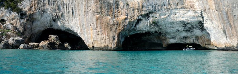 Cave Cala Gonone Nuoro Sardinia Italy Canvas Art - Panoramic Images (36 x 12)