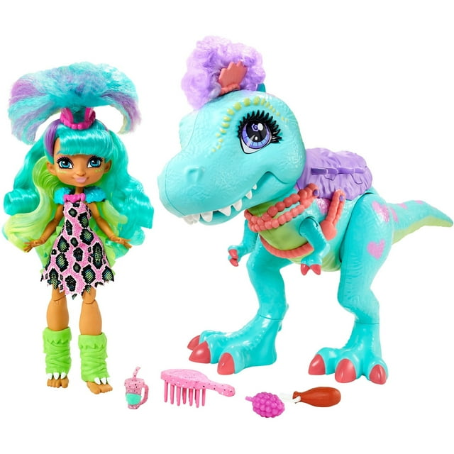 Cave Club Rockelle Doll And Tyrasaurus Dinosaur Playset, For 4 Year Olds And Up