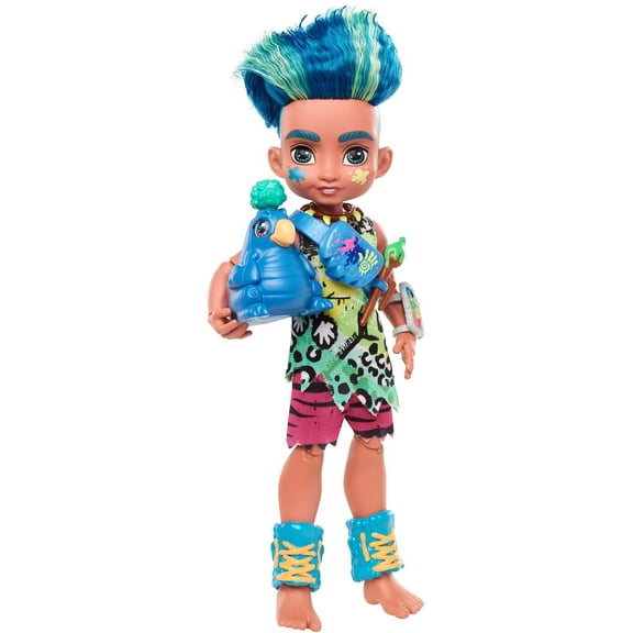 Cave Club Slate Doll (8 - 10-Inch) Prehistoric Fashion Doll with Dinosaur Pet