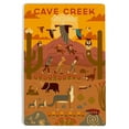 thumbnail image 1 of Cave Creek, Arizona, Geometric (12x18 Aluminum Art, Indoor Outdoor Metal Sign Decor), 1 of 5