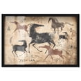 thumbnail image 1 of Cave Drawing Horses Shadowbox Print Farm Animals Art by Art Remedy, Black Frame, 36 x 24, 1 of 7