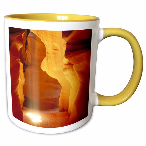 3drose, Cave in Arizona, 11oz Two-tone Yellow Mug