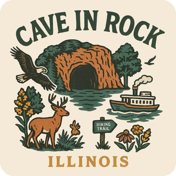 Cave In Rock Illinois Keepsakes Souvenir Vinyl Sticker – Destination Travel Keepsake Collectible (4-Inches Wide)