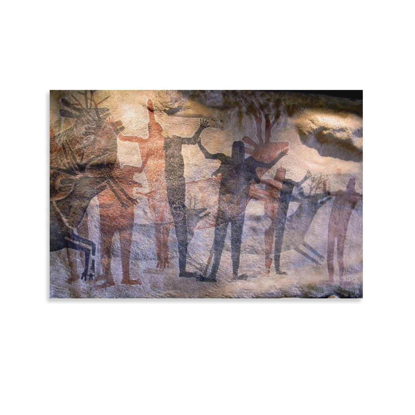 Cave Painting Prehistoric Rupestral Canvas Art Poster And Wall Art ...
