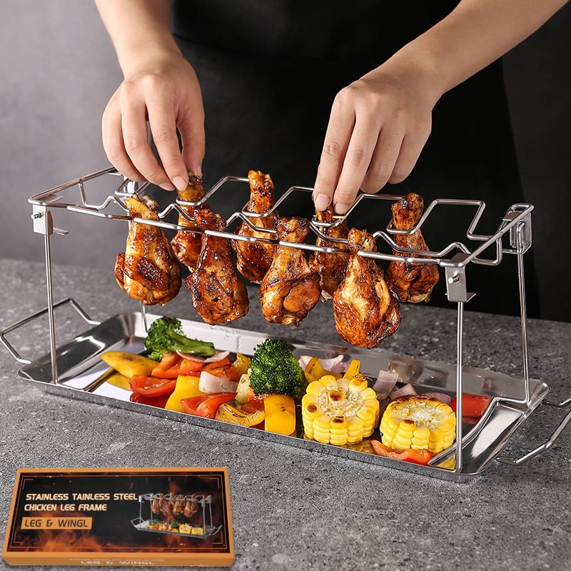 Cave Tools Chicken Wing & Leg Rack for Barbecue Grill Smoker or Oven ...