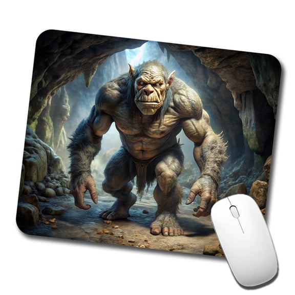 Cave Troll Fantasy Monster Mouse Pad Low Profile Gaming Mat