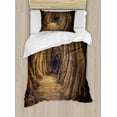 thumbnail image 1 of Cave Twin Size Duvet Cover Set, Ancient Geologic Formation in Digital Painting Style Subterranean Tunnel with a Gate, Decorative 2 Piece Bedding Set with 1 Pillow Sham, Pale Brown, by Ambesonne, 1 of 3