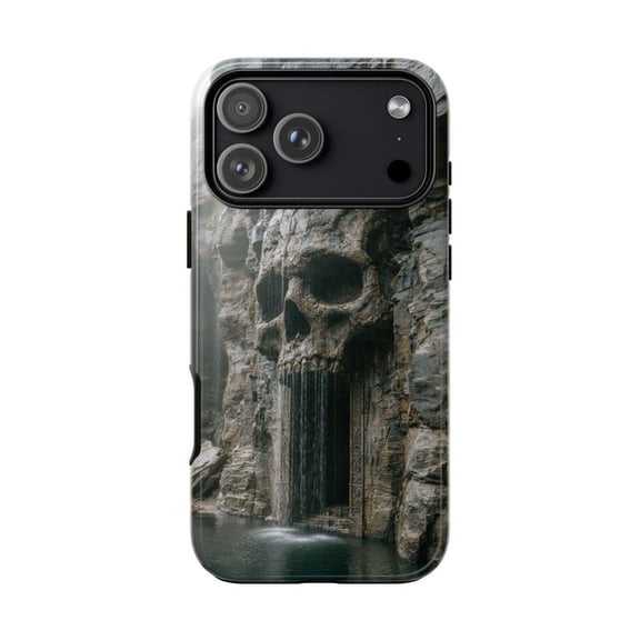 Cave Waterfall Hidden Carved Stone Design iPhone Case 17 11 12 13 14 15 16 Pro Max