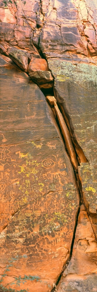 Cave painting V-Bar-V Heritage Site Coconino National Forest Verde Valley Arizona USA Canvas Art - Panoramic Images (36 x 12)