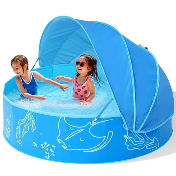 Foldable Kids Swimming Pool with Canopy