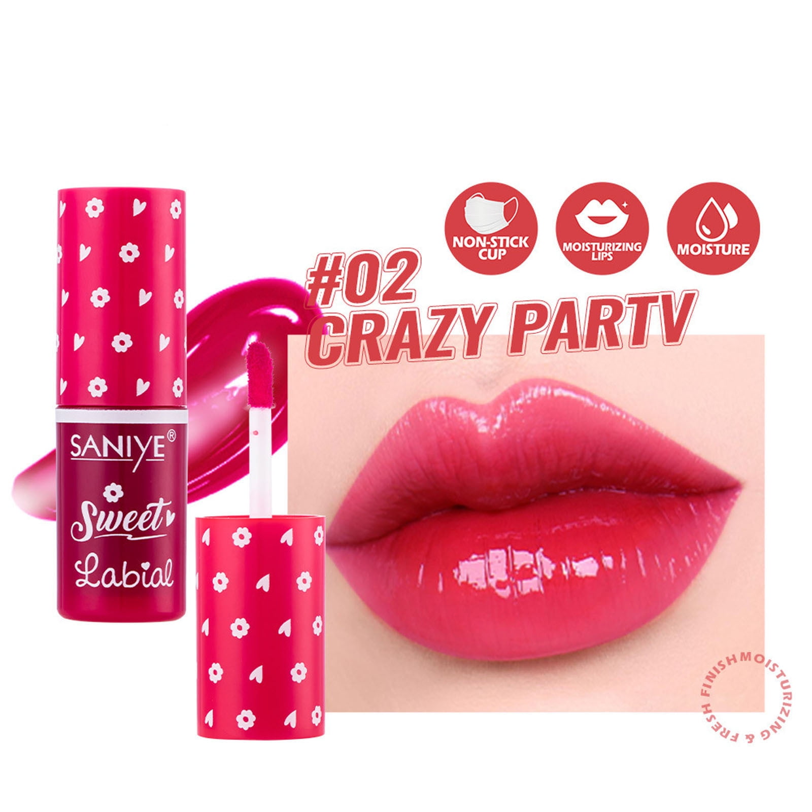 Caveitl Lipstick,Hydrating Lip Oil Plumping Lip Tint Moisturizing Lip