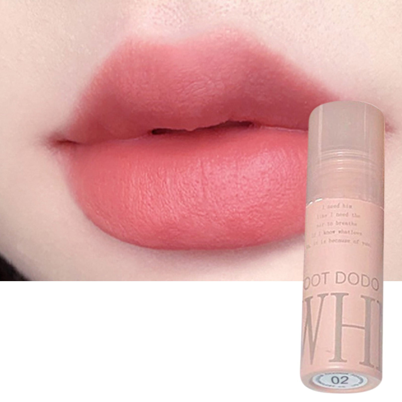 Caveitl Lipstick,Milk Tea Lip Mud Velvet Mist Peach Powder Matte Lip Color Lip Glaze - Walmart.com