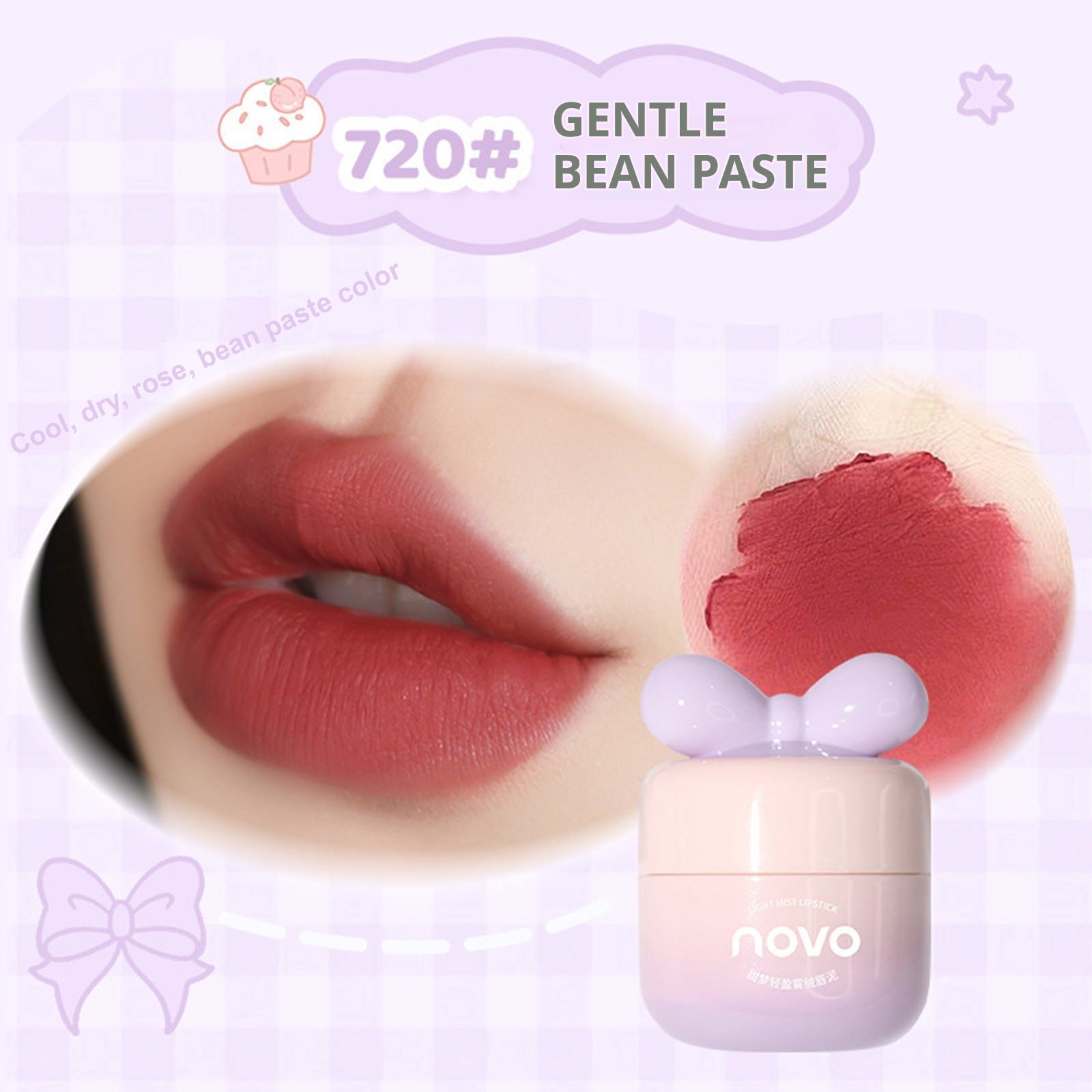 Caveitl Lipstick,Mirror Water Gloss Lip Gloss Moisturizes And Does Not