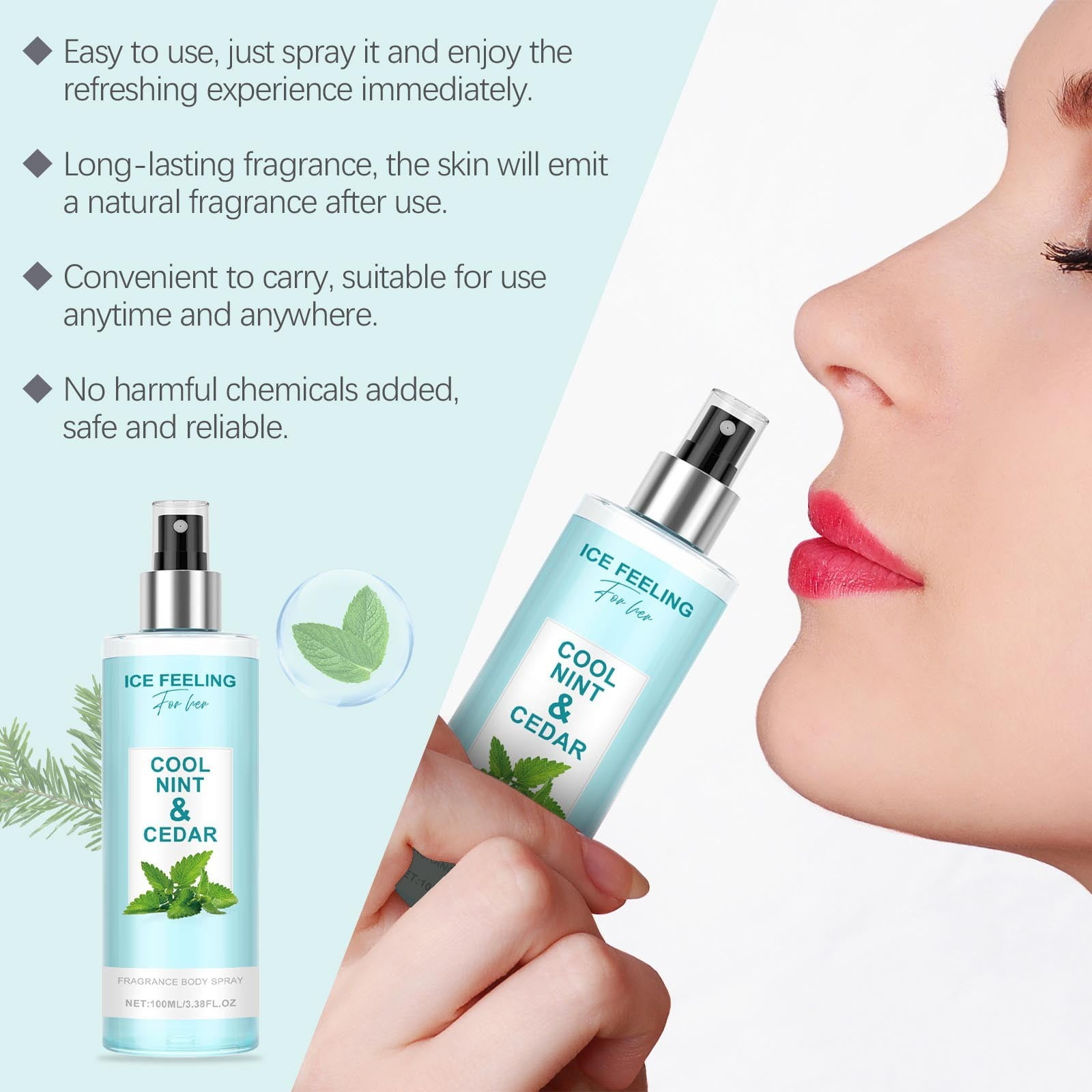 Caveitl Perfumes for Women,Fresh Cedar Perfume Spray LongLasting