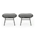 thumbnail image 1 of Cavelier Outdoor Wicker Ottomans with Cushion, Set of 2, Gray, Dark Gray, and Black, 1 of 7