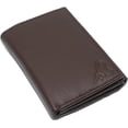thumbnail image 1 of Cavelio Genuine Leather Mens RFID Blocking Slim Trifold Wallet Back ID Window with Gift Box Brown, 1 of 7