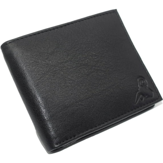 Cavelio Mens RFID Blocking Bifold Wallet Soft Genuine Leather Secure and Durable Billfold with Gift Box for Men Black