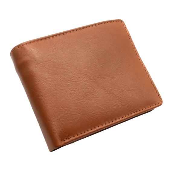 Cavelio Mens RFID Blocking Bifold Wallet Soft Genuine Leather Secure and Durable Billfold with Gift Box for Men Tan