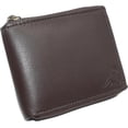 thumbnail image 1 of Cavelio RFID Blocking Cowhide Leather Zip-Around ID Bifold Wallet for Men with Gift Box Brown, 1 of 8