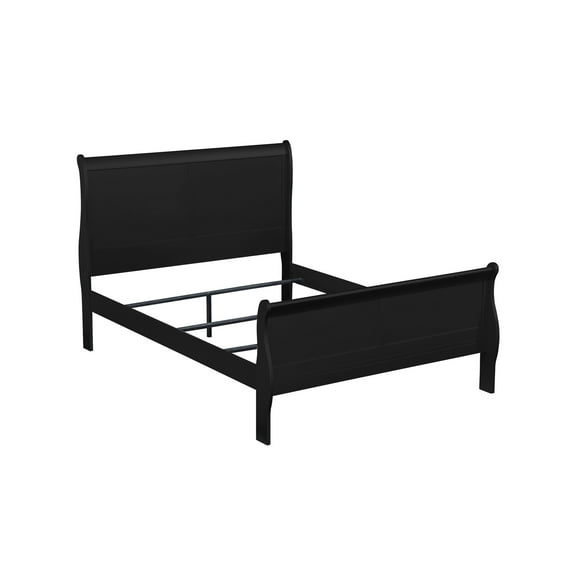 Cavender Sleigh Panel Bed Black - Queen