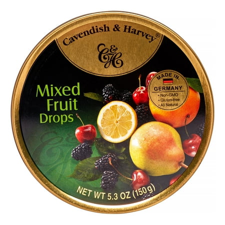 Cavendish & Harvey Mixed Fruit Drops Candy, 5.3 Oz