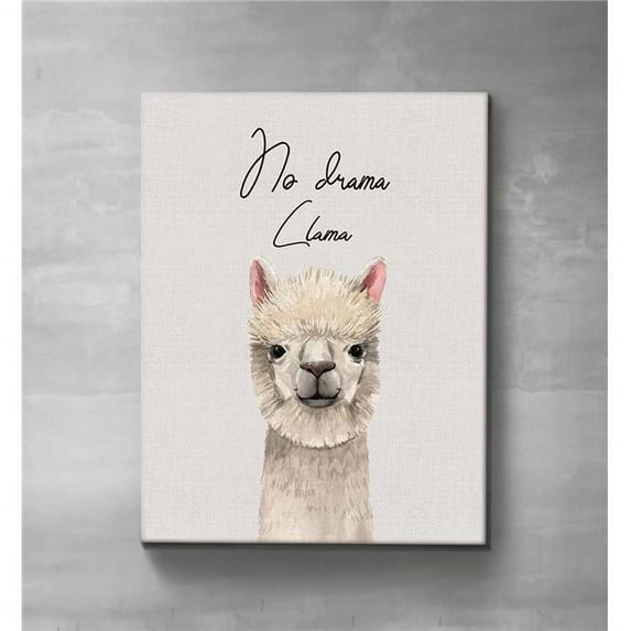 Cavepop Canvas Print Wall Art - No Drama Llama 24" x 36"