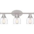 thumbnail image 1 of Caverly 3-Light Brushed Nickel Vanity Light|Grey, 1 of 5