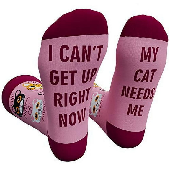 Cavertin Women's Novelty Animal Socks with Gift Box (Cat Mom)