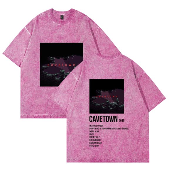 Cavetown 2025 Tour Merch T-shirt short sleeved unisex casual fashion retro washed hip-hop top